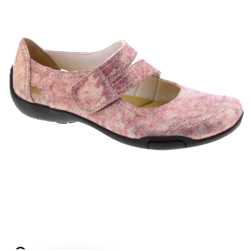 Ros Hommerson Chelsea Mary Jane Shoes 12 Wide Pink Sheen Comfort Insole